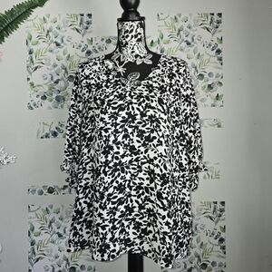 Floral print blouse XL
